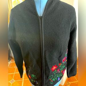 Beautiful wool zip cardigan by Pendleton.